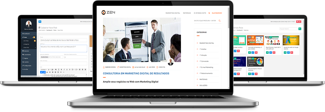 Desenvolvimento de sites responsivos e com gerenciador de conteúdo